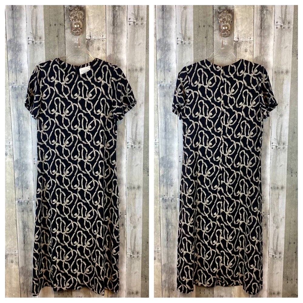 Tuckernuck Hyacinth House Rowan Bow Midi Dress in Black Size Small. - Picture 8 of 9